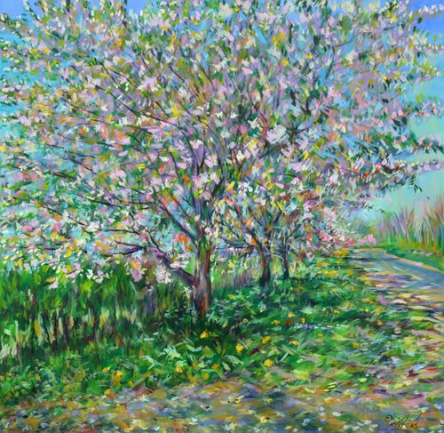 Spring Cherry Blossom Worlaby von Peter Wood, Malerei kaufen auf Singulart