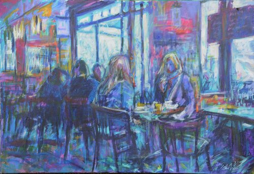 2022 2 Winter cafe 19 x 24 Peter Wood