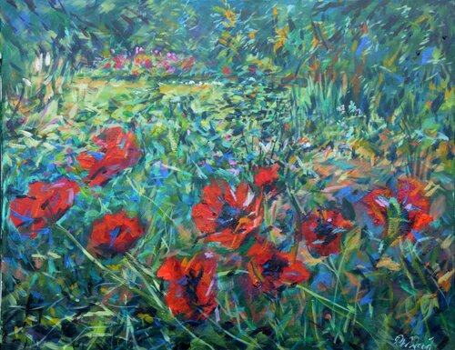 Opium poppies von Peter Wood, Malerei kaufen auf Singulart