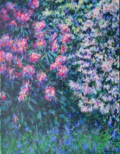 Pink Rhododendrons von Peter Wood, Malerei kaufen auf Singulart