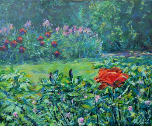 2022 1 The rose 20 x 24 von Peter Wood, Malerei kaufen auf Singulart
