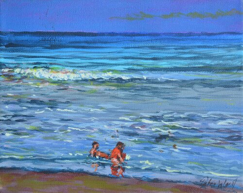 2022 1 Wave games 10 x 8 van Peter Wood, Schilderij te koop op Singulart