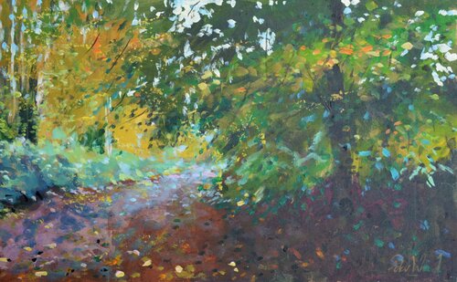 Autumn path von Peter Wood, Malerei kaufen auf Singulart