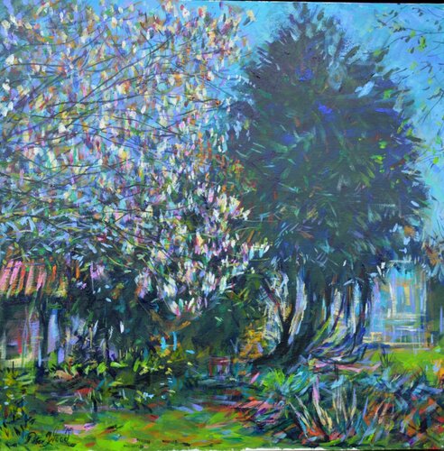 Fir & Magnolia de Peter Wood, Pintura a la venta en Singulart