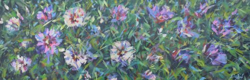 2022 1 Hibiscus 15 x 47 von Peter Wood, Malerei kaufen auf Singulart