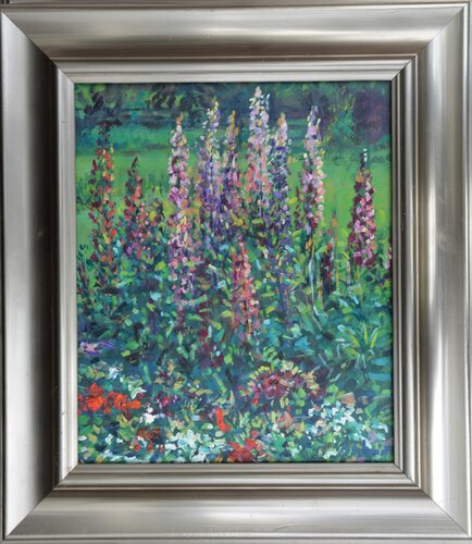 2022 1 Lupins 14 x 16 von Peter Wood, Malerei kaufen auf Singulart