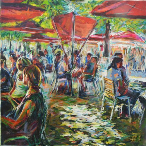 Dappled sunlight - Secrets 1 - 2023 von Peter Wood, Malerei kaufen auf Singulart