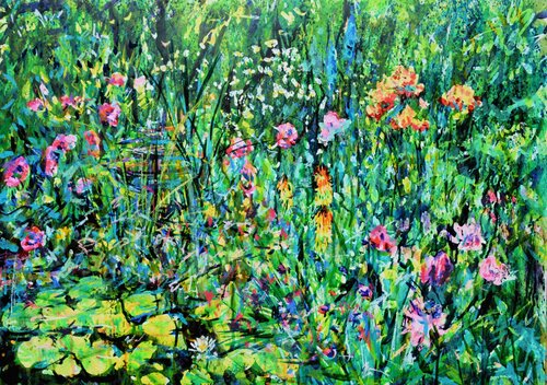 Summer garden jewels by Peter Wood, Painting for Sale on Singulart