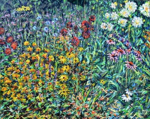 Judith's garden - En plein air van Peter Wood, Schilderij te koop op Singulart