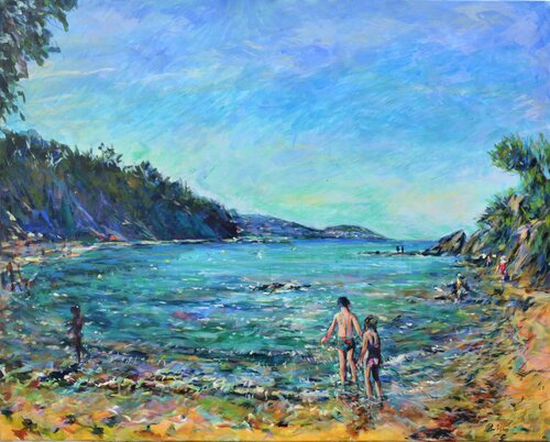 Plage des Bonnettes van Peter Wood, Schilderij te koop op Singulart