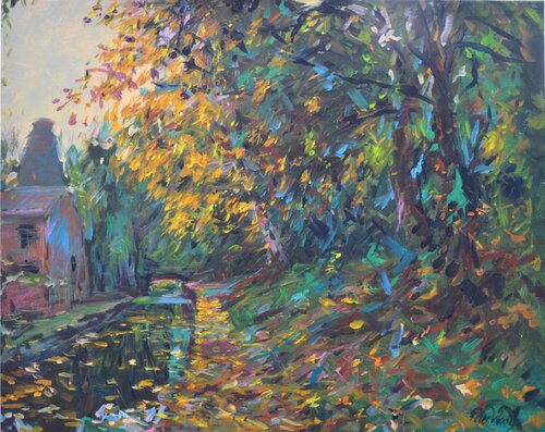 Autumn at Ironbridge von Peter Wood, Malerei kaufen auf Singulart