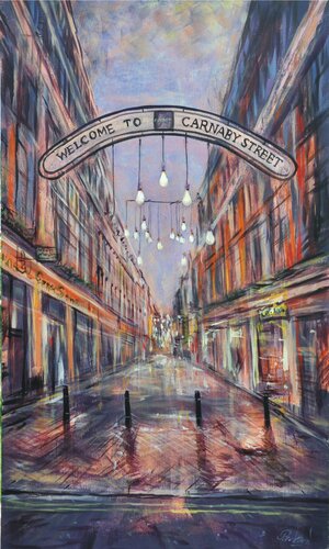 Carnaby street by Peter Wood, 회화 for Sale on Singulart