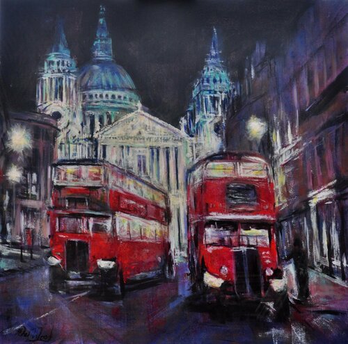 Departing from St Pauls di Peter Wood, Pittura in vendita su Singulart