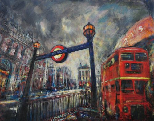 Piccadilly voyage by Peter Wood, 회화 for Sale on Singulart