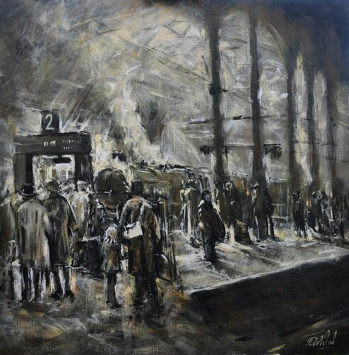 Steam farewell by Peter Wood, 회화 for Sale on Singulart