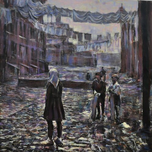 Washing day by Peter Wood, 회화 for Sale on Singulart