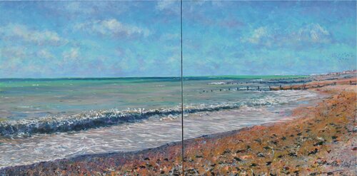 Worthing beach. von Peter Wood, Malerei kaufen auf Singulart
