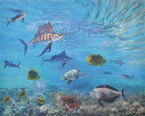 Sailfish di Peter Wood, Pittura in vendita su Singulart