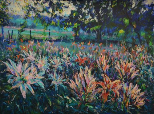 Lilies at Montchenon von Peter Wood, Malerei kaufen auf Singulart