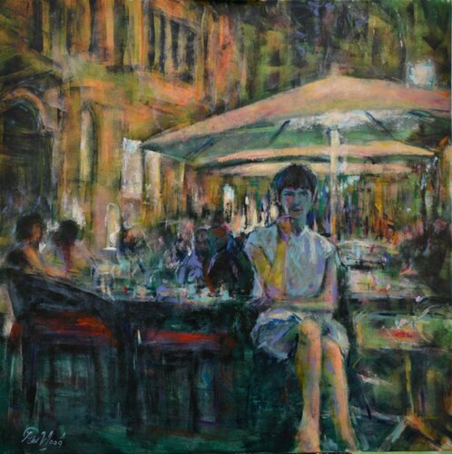 Secrets 15 - 2020 - A quiet smoke by Peter Wood, Painting for Sale on Singulart