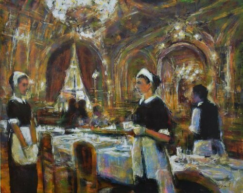 Secrets 17 - 2020 - A moment of peace von Peter Wood, Malerei kaufen auf Singulart