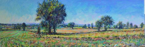 Plein air landscape near Aigurande in the Creuse di Peter Wood, Pittura in vendita su Singulart