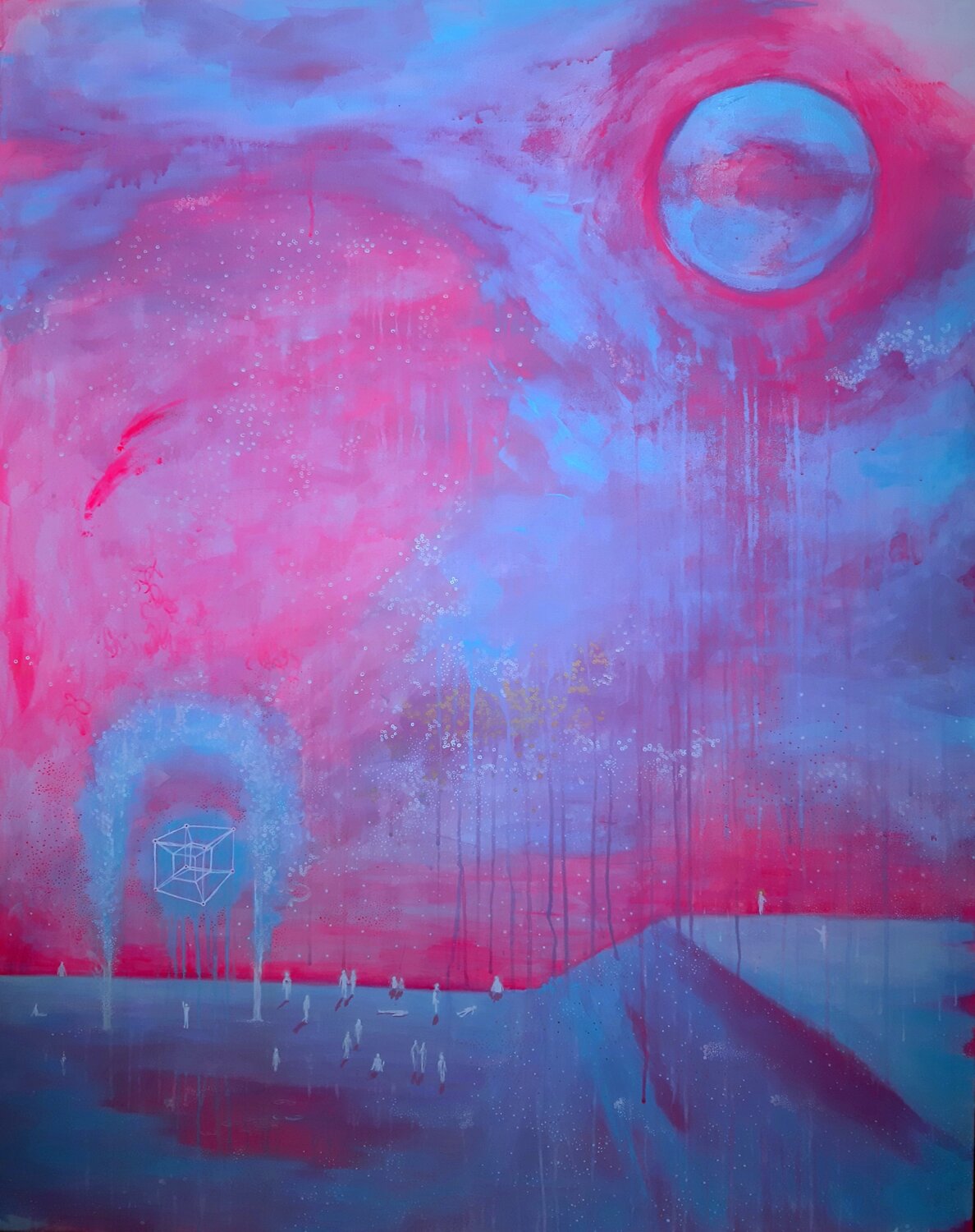 Blue Sun Daria Tekuch Dipinto originale in vendita