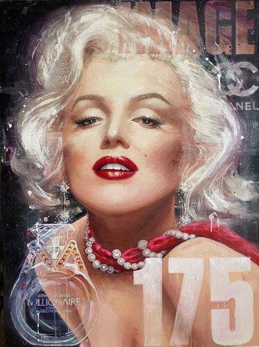 Marilyn & Chanel  #175 van Cliff Kearns, Schilderij te koop op Singulart