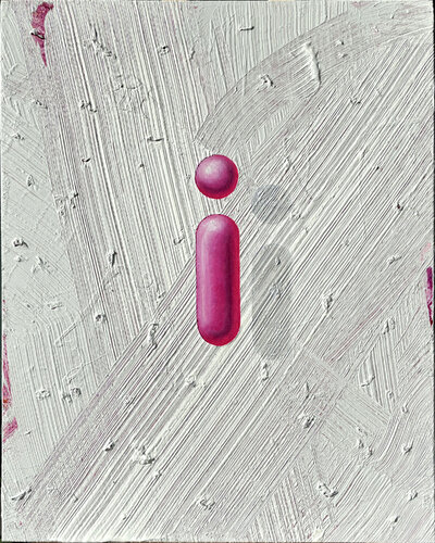 MAGENTA 'i' on WHiTE #271 van Cliff Kearns, Schilderij te koop op Singulart