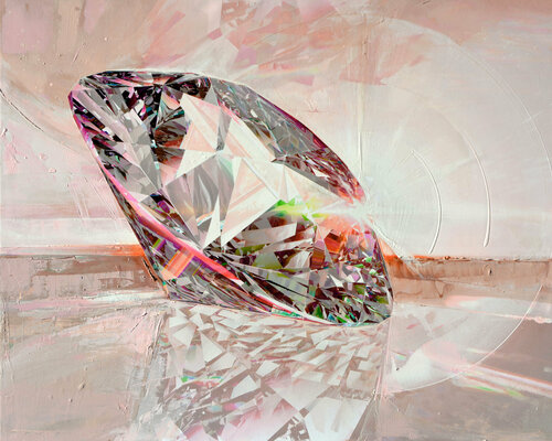 Diamond In the Pink di Cliff Kearns, Pittura in vendita su Singulart