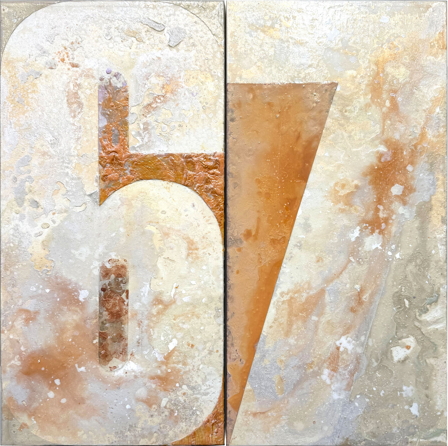 Jugando con Seis/Siete -  Six Seven - Diptych Cliff Kearns