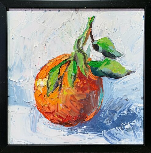 Still life. Orange. Fruits. par Vita Schagen, Peinture en vente sur Singulart