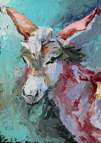 Little donkey. par Vita Schagen, Peinture en vente sur Singulart