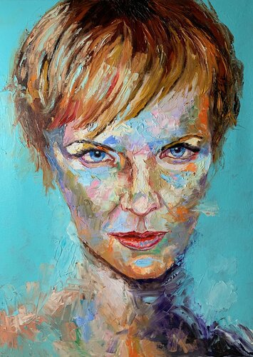 Woman portrait. di Vita Schagen, Pittura in vendita su Singulart