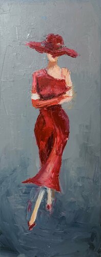 Woman in red. di Vita Schagen, Pittura in vendita su Singulart