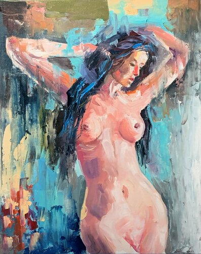 Woman figure. van Vita Schagen, Schilderij te koop op Singulart