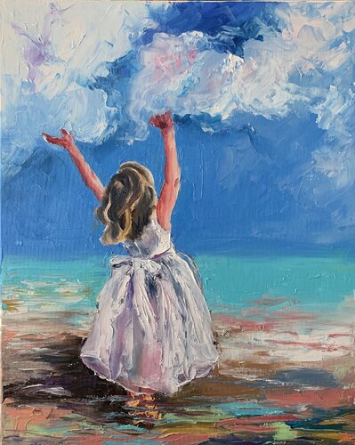 Holding the sky. par Vita Schagen, Peinture en vente sur Singulart