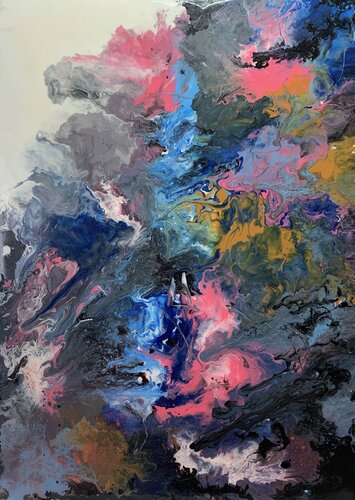 Galaxy. Abstract painting. di Vita Schagen, Pittura in vendita su Singulart