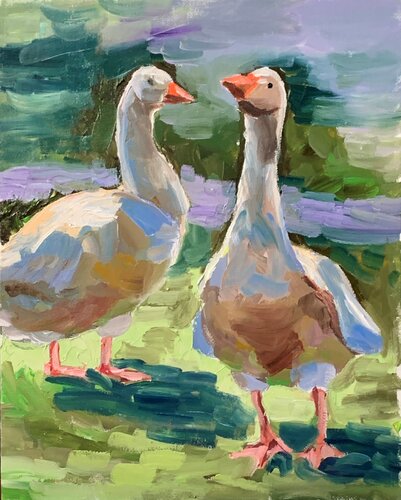 Geese. van Vita Schagen, Schilderij te koop op Singulart