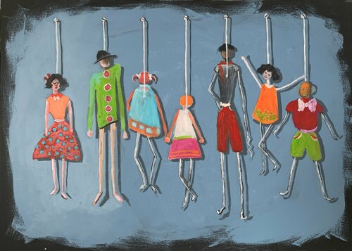 Dolls. van Vita Schagen, Schilderij te koop op Singulart