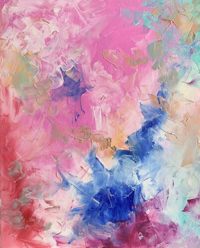 Colorful splash 2. Abstract painting par Vita Schagen, Peinture en vente sur Singulart