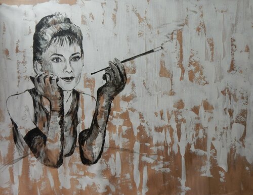 Audrey Hepburn. von Vita Schagen, Malerei kaufen auf Singulart