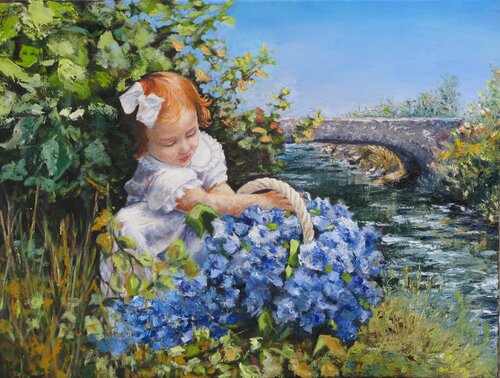 In her dreams. von Vita Schagen, Malerei kaufen auf Singulart