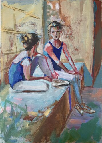 Ballet,  female ballet dancers. par Vita Schagen, Œuvre sur papier en vente sur Singulart