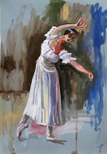 Ballet,  female ballet dancer. par Vita Schagen, Œuvre sur papier en vente sur Singulart