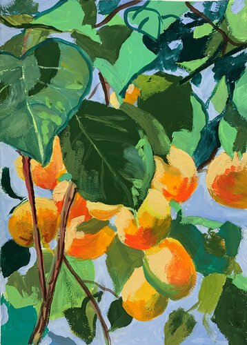 Vacation in Italy. Schetch. Apricot garden. by Vita Schagen, Work on Paper for Sale on Singulart