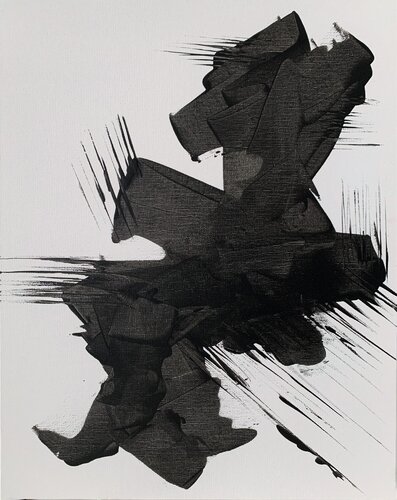 Black & White abstract painting. (1) von Vita Schagen, Malerei kaufen auf Singulart