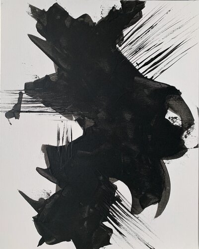 Black & White abstract painting. (2) von Vita Schagen, Malerei kaufen auf Singulart
