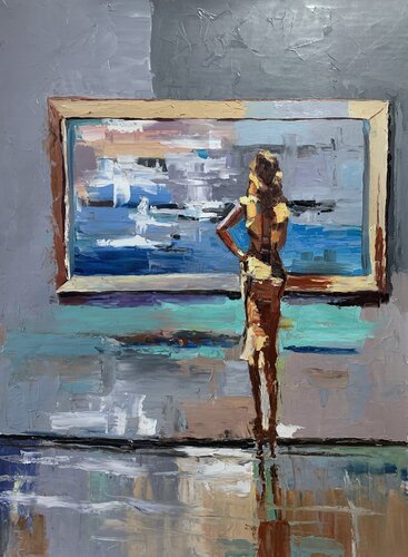 Inspired by art. In a museum. N3 by Vita Schagen, Painting for Sale on Singulart