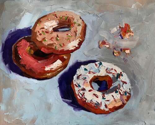 Donuts Still life von Vita Schagen, Malerei kaufen auf Singulart